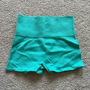 Green target 2.5 inch workout shorts
